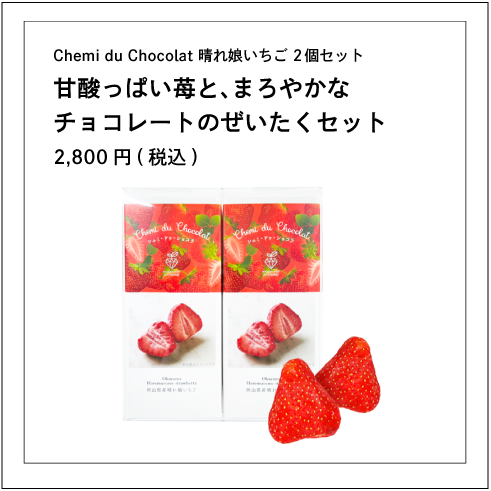 Chemi du Chocolat 晴れ娘いちご 2個セット